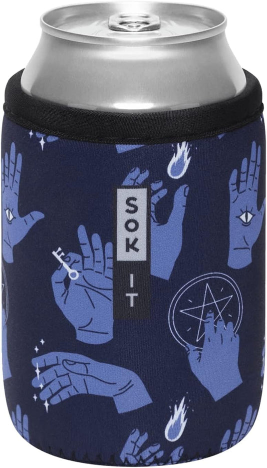 Sok It CanSok Sleeve for Beer & Soda Insulated Neoprene Cover (Occult Hands, 12oz Can Sleeve)