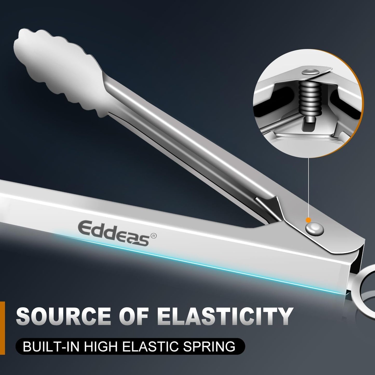 Tongs For Cooking - All Metal Heat Resistant 600 Degrees Kitchen Tongs, Stainless Steel Locking Tongs, For Food,Salad, BBQ, Grill, Dishwasher, Set of 3-7",9" & 12 inch