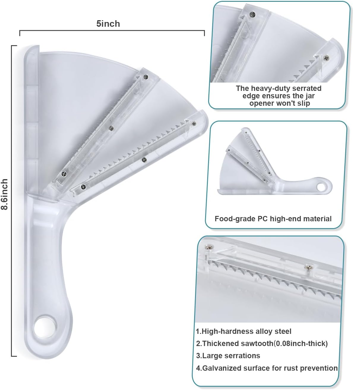 Jar Opener for Weak Hands, Multifunction Jar Opener Gripper, Bottle Openers for Seniors, Kitchen Gadgets, Non-Slip Jar Openers for Seniors, Arthritis, Lid Opener, Christmas Gifts for Elderly/Women/Men
