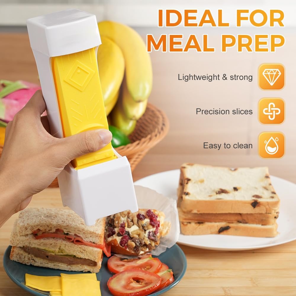 Butter Cutter, One-Click Butter Cutter,2025 NEW Single-Stick Butter Cutter, Butter Dispenser with Stainless Steel Blade and Storage Case for Quickly Making Bread, Cakes, Breakfast (2PCS)