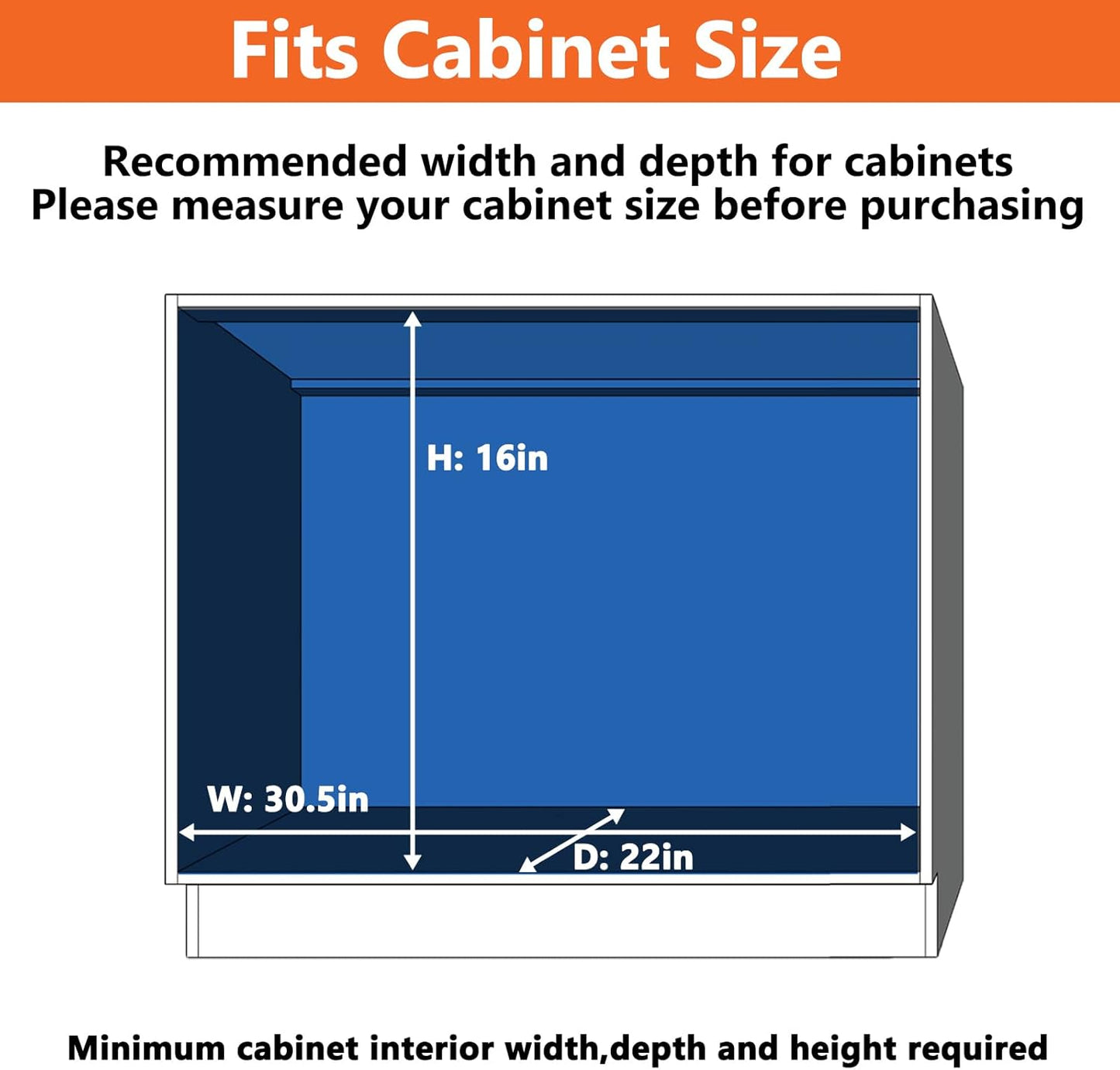 ROOMTEC Individual Pull Out Cabinet Organizer (30" W x 21½" D), 2 Tier Spice Rack Organizer for Cabinet, Slide Out Drawer Pantry Shelf Organization and Storage for Kitchen Bathroom