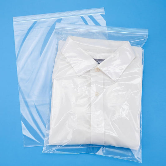 60 Pcs 10" x 13" Clear Big Plastic Zipper Bags, 2 Mil Reclosable Poly Bags with Zip Seal for Clothing, T-Shirt, Prints, Photos, Documents