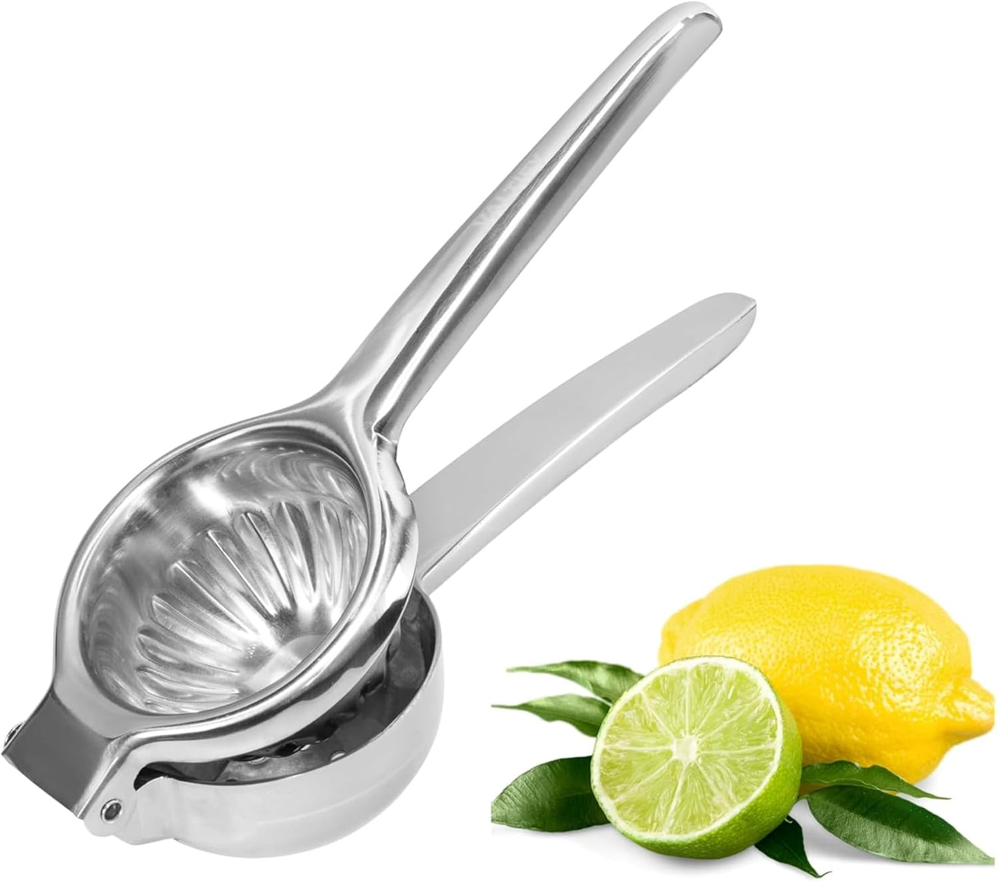Stainless Steel Lemon Squeezer | Heavy Duty Handheld Juicer with Large Bowl | Premium Manual Citrus Press | Stainless Steel Lemon Lime Squeezer & Juicer Hand Press | Rust-Resistant, Dishwasher Safe