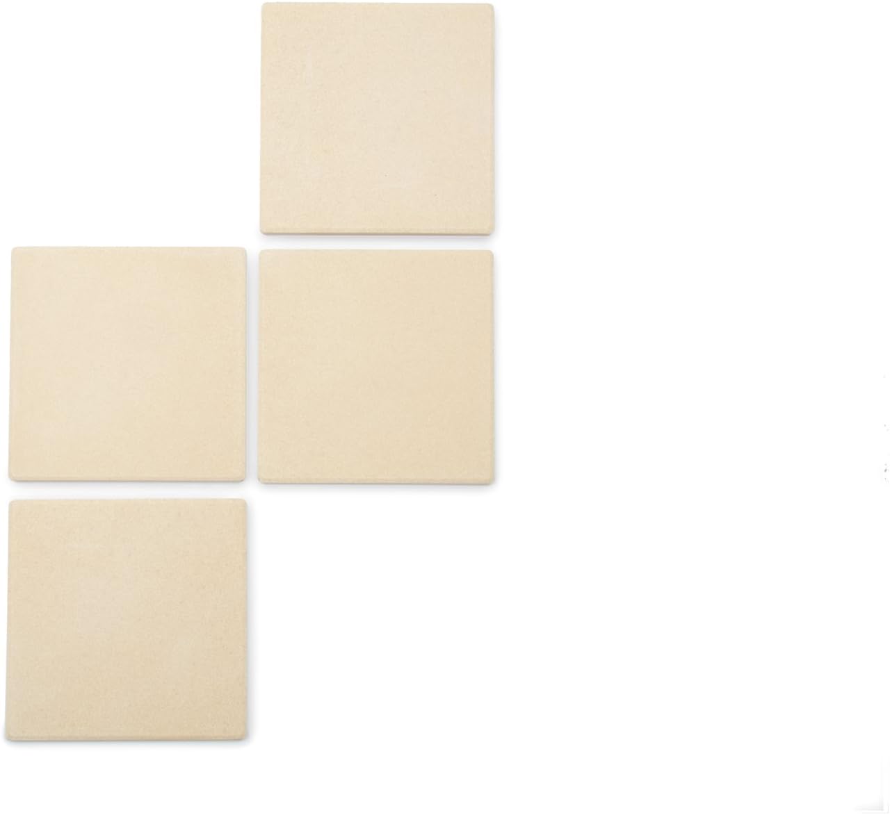 Outset 76176 Pizza Grill Stone Tiles, Light Brown, Medium, Set of 4