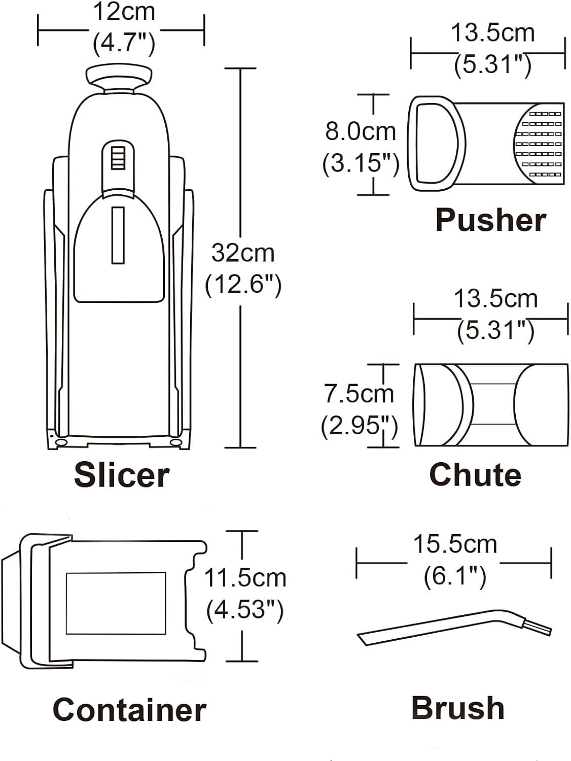 Safe Mandoline Slicer for Kitchen, Vegetable & Food Cutter, Thickness Adjustable 0.1-8 mm. Easy to Clean, Storage, Kitchen Faster Slice Artifact (Only Slice) (Gray)