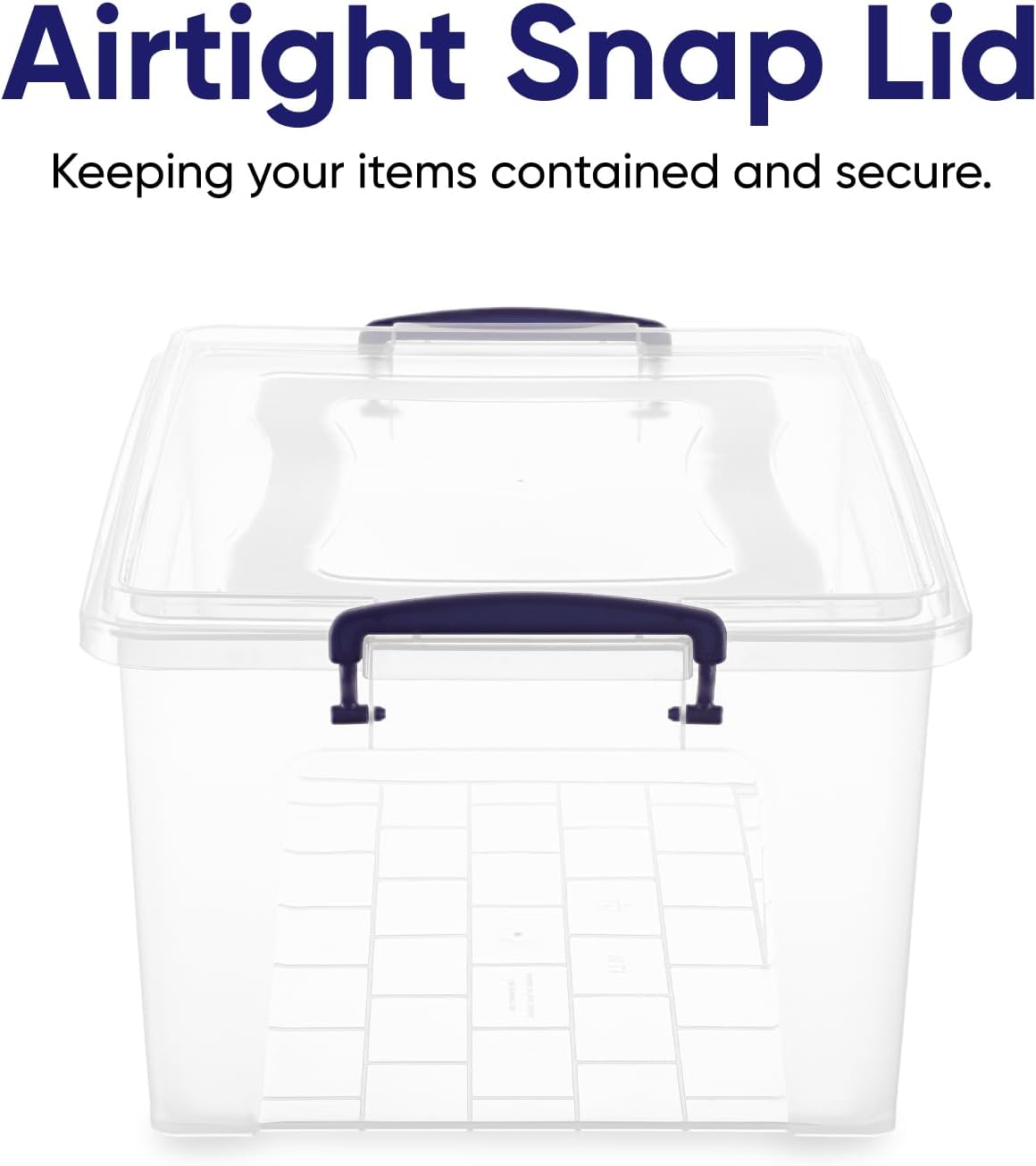 Superio Storage Bins with Lids, Clear Plastic Containers for Organizing, Stackable Totes, BPA Free, Odor Free, Organizer Boxes for Home, and Dorm (4 Pack, 28.5 Qt)