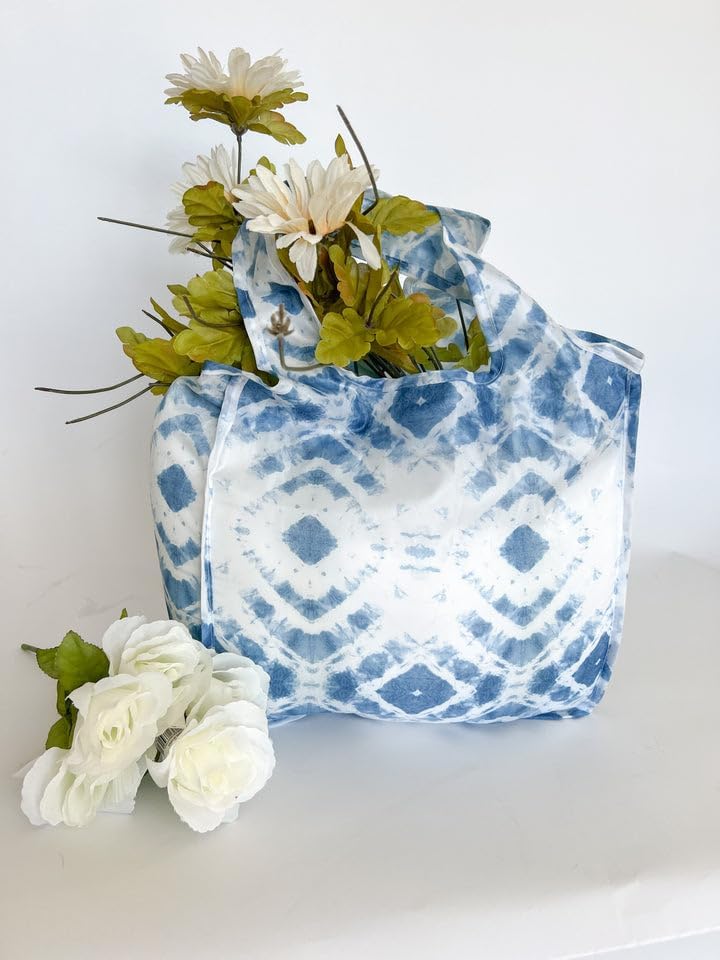 Reusable Grocery Bag - Stylish Shopping Bag for Groceries - Foldable Tote Bag - Medium Size