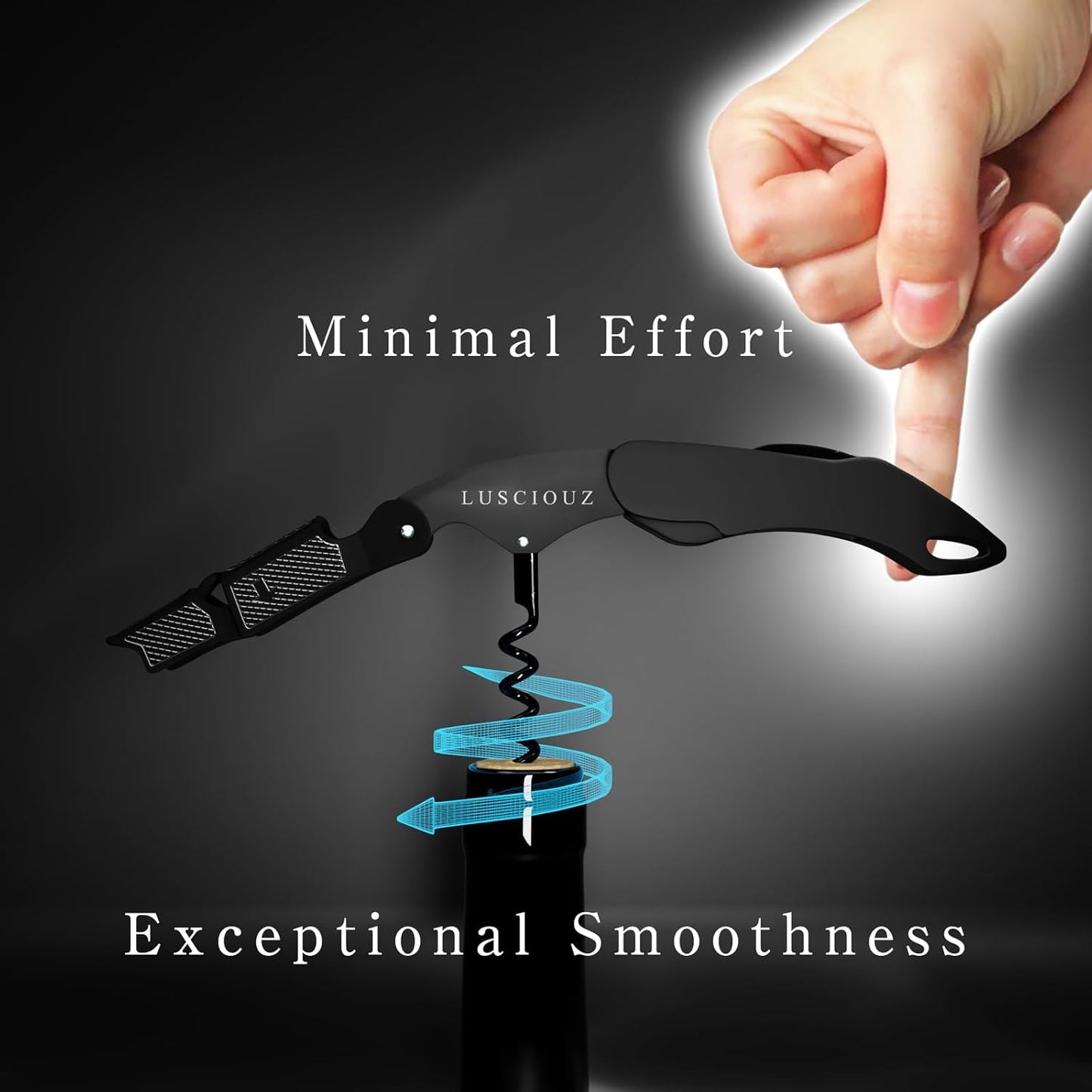 Zero Resistance Corkscrew Silent Wine Bottle Opener Waiters Corkscrew Wine Key Made in Japan