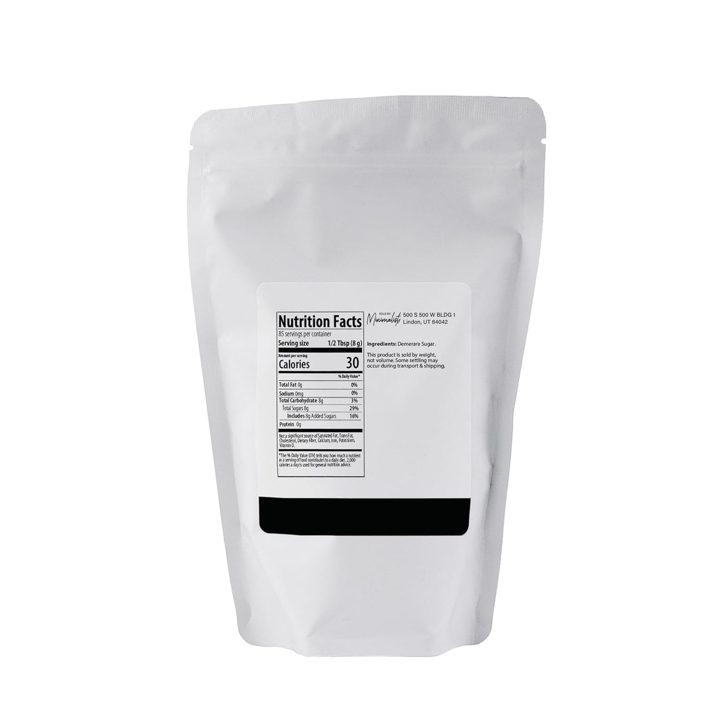 Minimalist Demerara Sugar, Perfect for Baking and Sweetening Beverages (1.5 Pound)