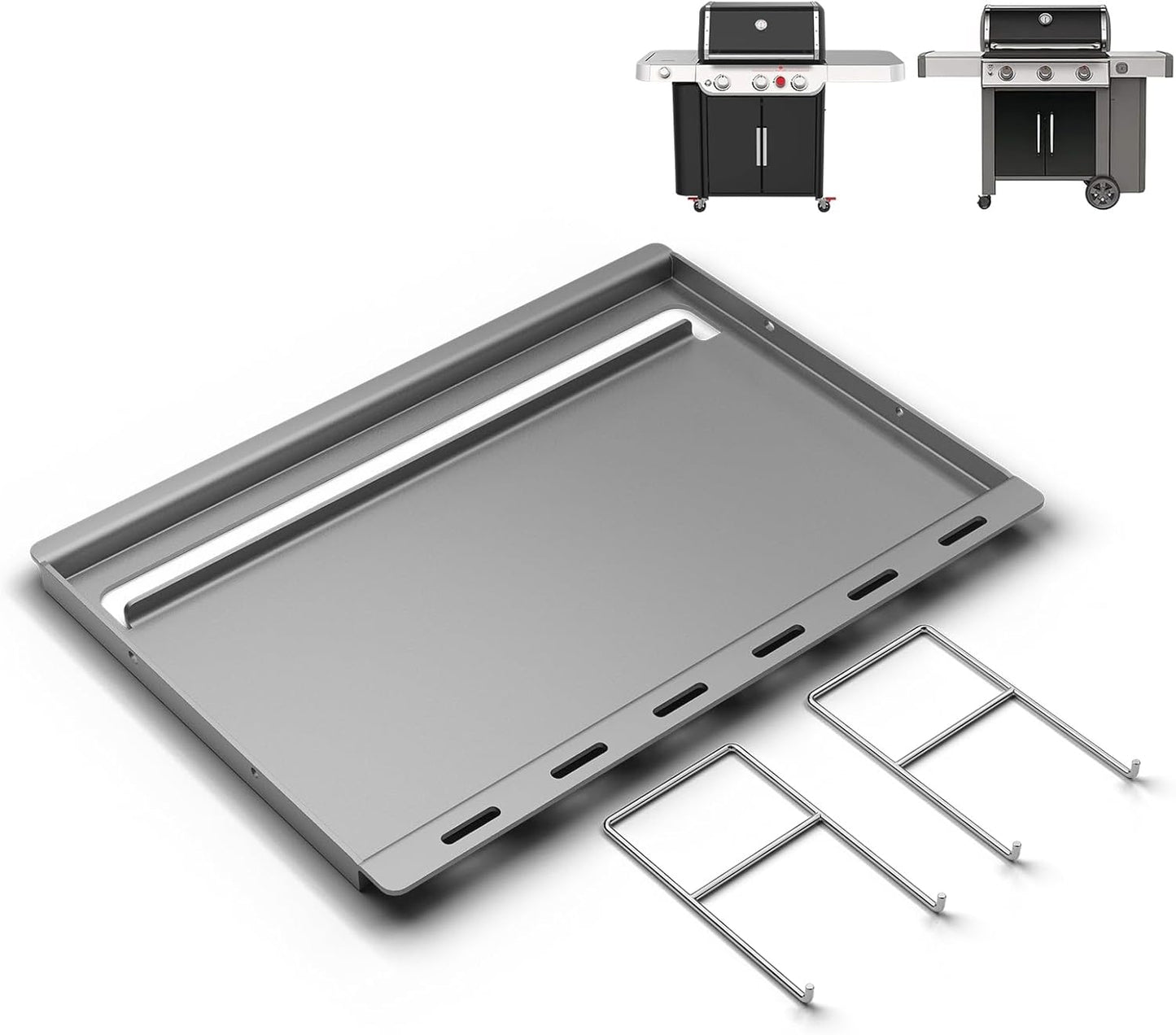 6788 Full Size Griddle for Genesis II Grill Parts - 66095 Grill Grates for Weber Genesis II 300 Series II E/S-310 II E/S-315 II E/S-335 II SE-335 Grills, Weber Full Size Griddle Insert Replace Parts