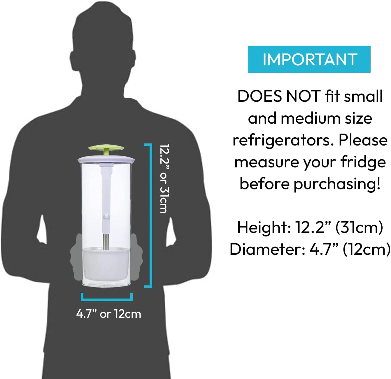 XXL Herb Keeper and Herb Saver – Glass Storage Container for Cilantro, Mint, Parsley, Asparagus, Keeps Greens Fresh for 2-3 Weeks