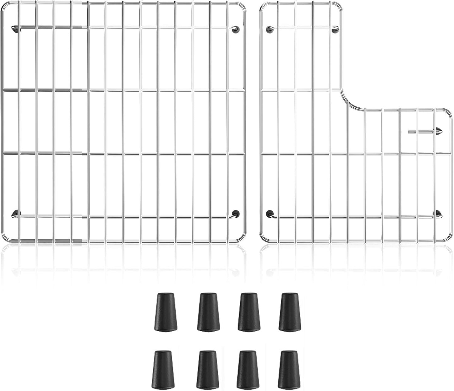 26.18'' x 14.76'' K-6449-ST Stainless Steel Bottom Basin Rack, Sink Protector for Kohler Sink Racks Whitehaven 5827 and K-5826, Includes Left and Right Racks