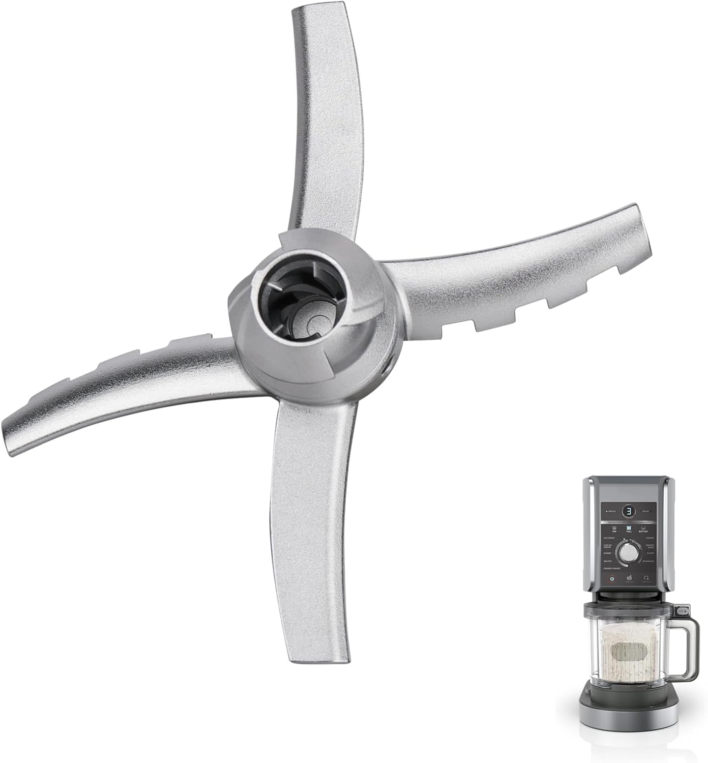 Blades Replacement for Ninja Deluxe NC501 Series Ice Cream Makers - Paddle Blade Replacement for Ninja Creamerizer NC500 NC501 NC500C NC501C NC501H - Stainless Steel