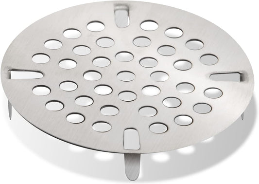 3-inch Commercial Sink Strainer, Flat Kitchen Sink Strainer with Tabs, Install on 3-inch Sink Drain, Durable Sink Strainer Basket Alternative for Twist Waste Drain on 3 Compartment Sink
