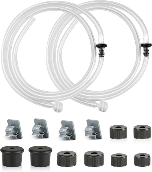 Yofidra Sink Soap Dispenser Extension Kit: Under Sink Dish Soap Dispenser with 47" Tube for Countertop Kitchen Sink Accessories, Sink Hose with Check Valve for Prevent Backflow 2PCS