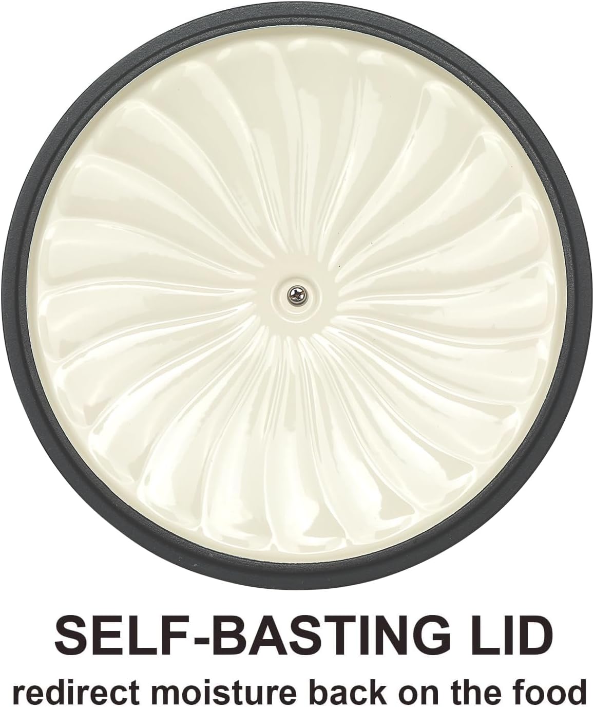 Enameled Cast Iron Braiser, 3.8 Quart Enamel Dutch Oven with Handles, Cast Iron Braiser Pan with Lid,Enameled Cookware (Black)