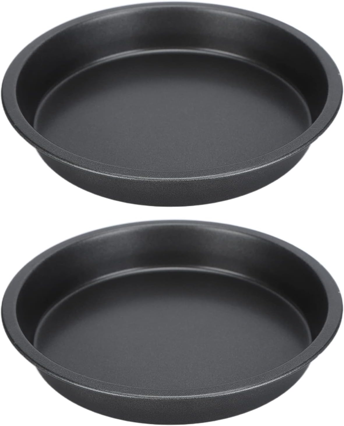 2Pcs Pizza Pan, 6in/9in/10in/12in Deep Dish Round Pizza Pan for Oven, Non Stick Thickened Carbon Steel Baking Pan for Home Kitchen, Dishwasher Safe(6in)