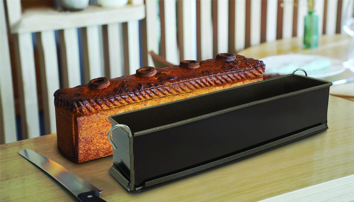 Gobel - Non-Stick Springform Pate and Long Loaf Pan - Removable Bottom - 15 3/4" x 3 1/8" x 3 1/8" - Made in France