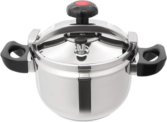 7.4 Quart Pressure Cooker Stainless Steel Pressure Canner, Large Capacity, Commercial Pressure Cooker Clamp On Type, Single Valves for Family or Commercial Use (7.4 Qt)
