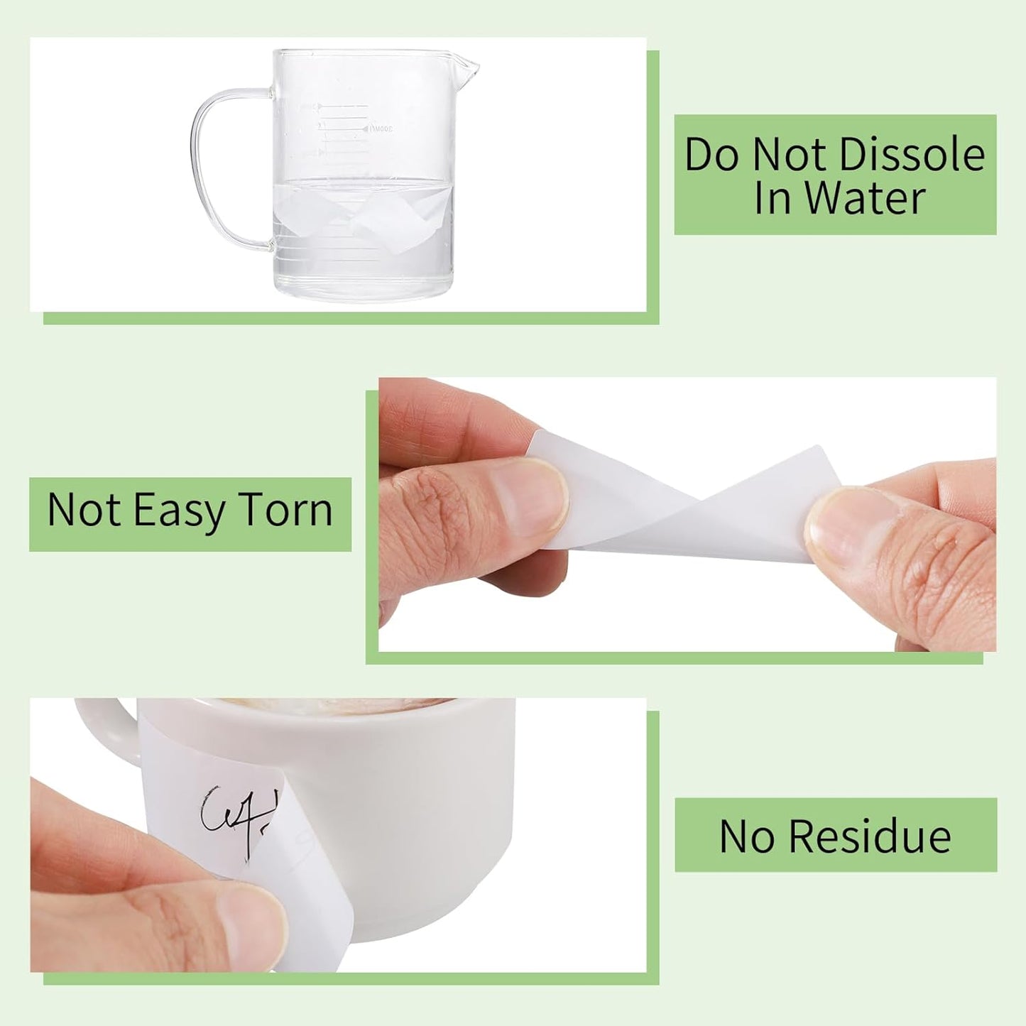 2000Pcs Removable Freezer Labels,1 x 3 Inch Blank Food Labels for Food Containers Jars Waterproof Oil Freezer Tape to Write On Easy Clean No Residue