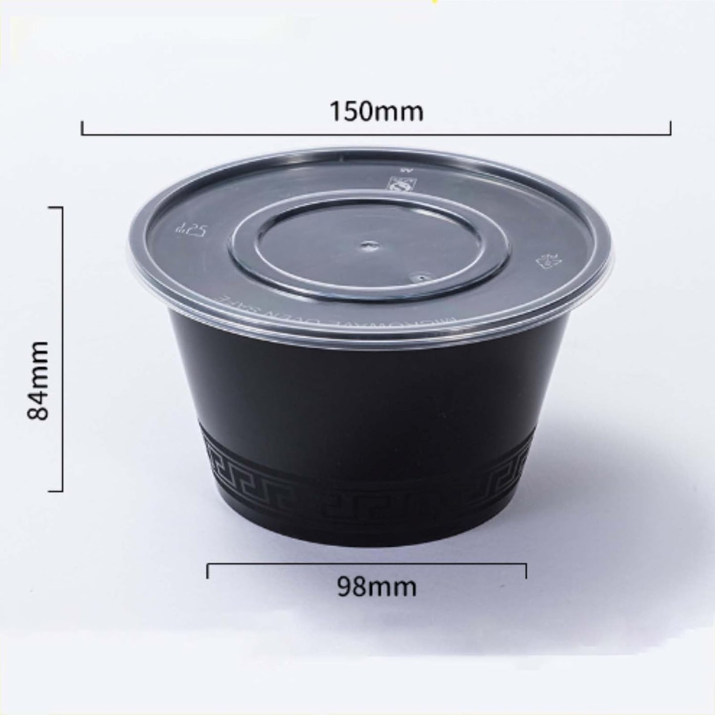 100pc 26 Oz Meal Prep Containers disposable, Plastic Food Take Out Containers With Lid, Take Out Containers Disposable, Reusable food storage containers Round Box，Microwave Freezer Dishwasher Safe