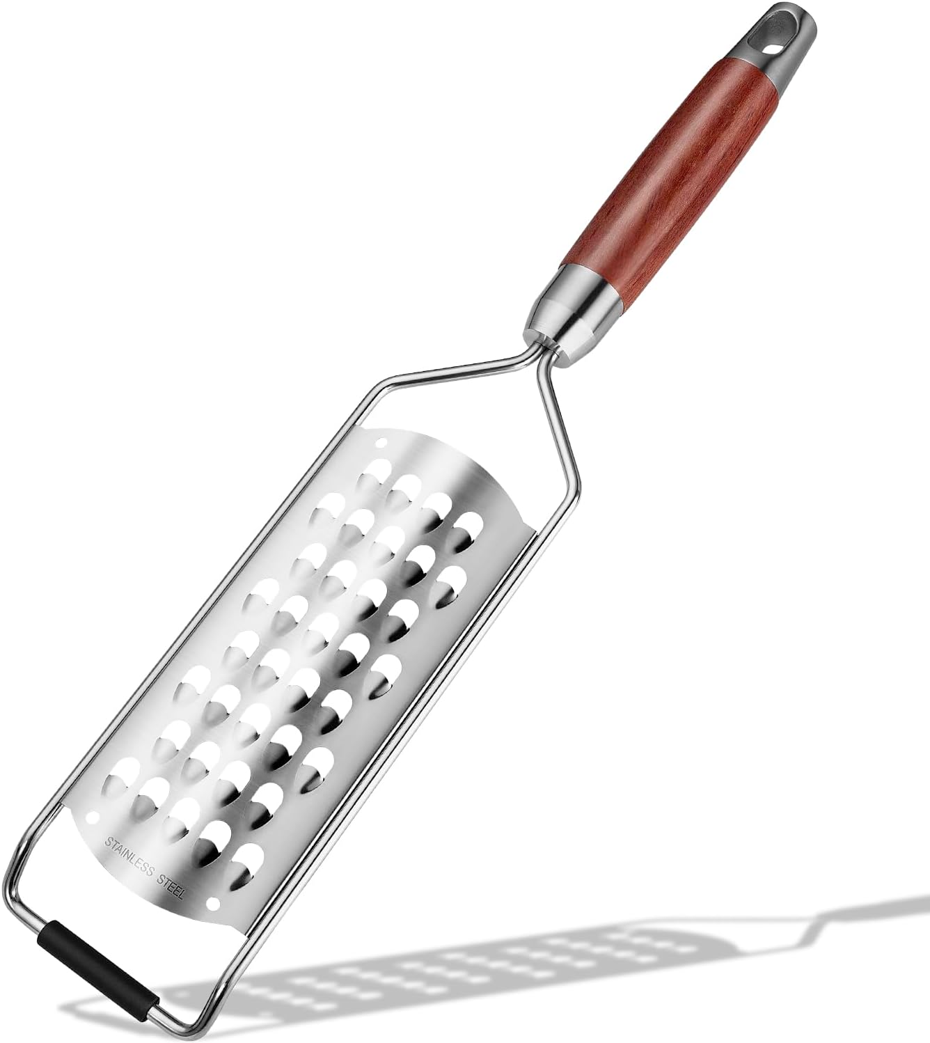 Professional-Grade Lemon Zester with Ultra-Coarse Blades, Heavy-Duty Cheese/Vegetable Grater, Solid Wood Handle Design - Rust-Resistant Durable, Essential Kitchen Tool (B1)