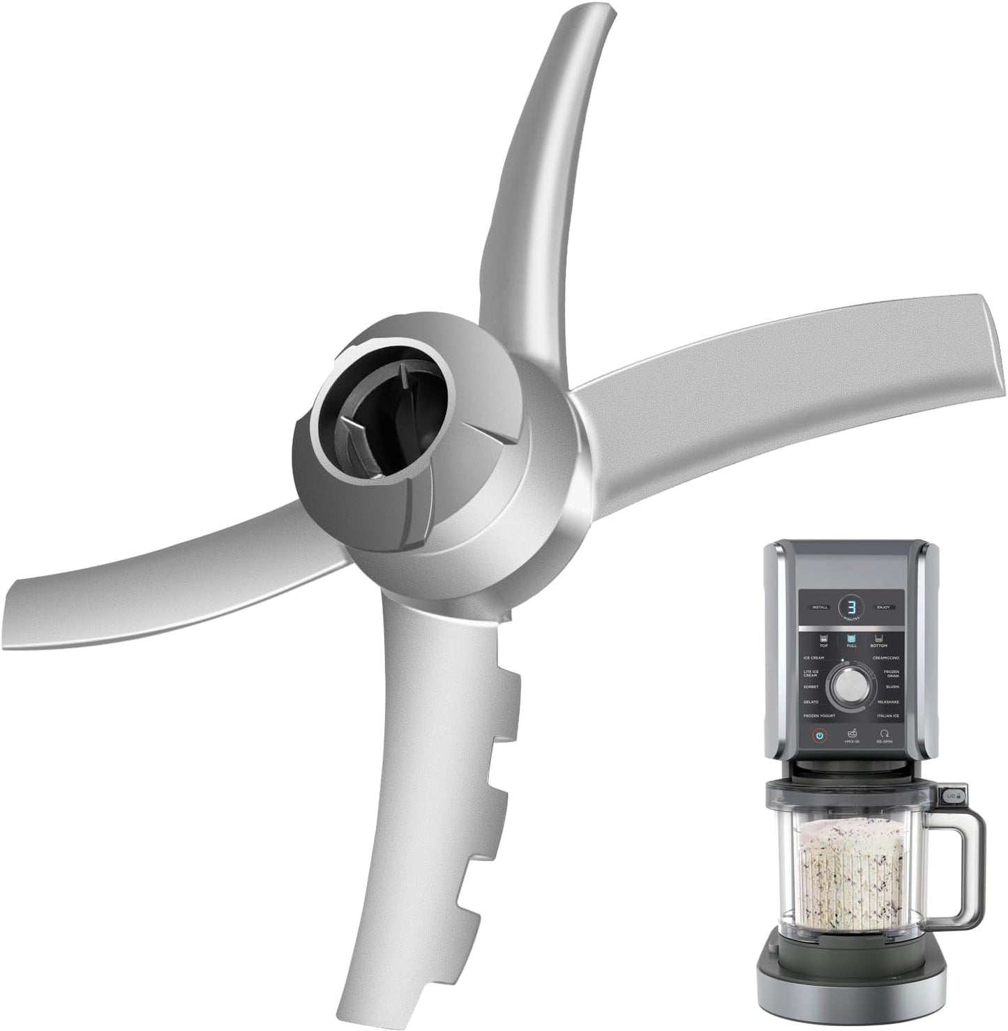 Replacement Paddle Blade for Ninja Creami NC500 Series Deluxe Ice Cream Makers Compatible with Creamerizer NC500 NC501 NC501H NC501HBL CN501CO Creamy Icecream Creamer Machine Mixing Accessories Parts