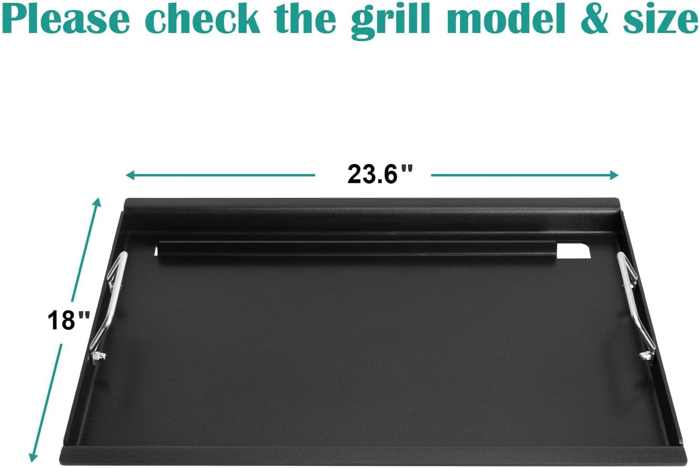 Full Size Griddle Inserts for Char-Broil Performance 4 Burner Series, Flat Top Griddle for Charbroil 463347017 463377017 463376018P2 463376117 463377117 Grill, Replace for G470-0002-W1 G470-0003-W1