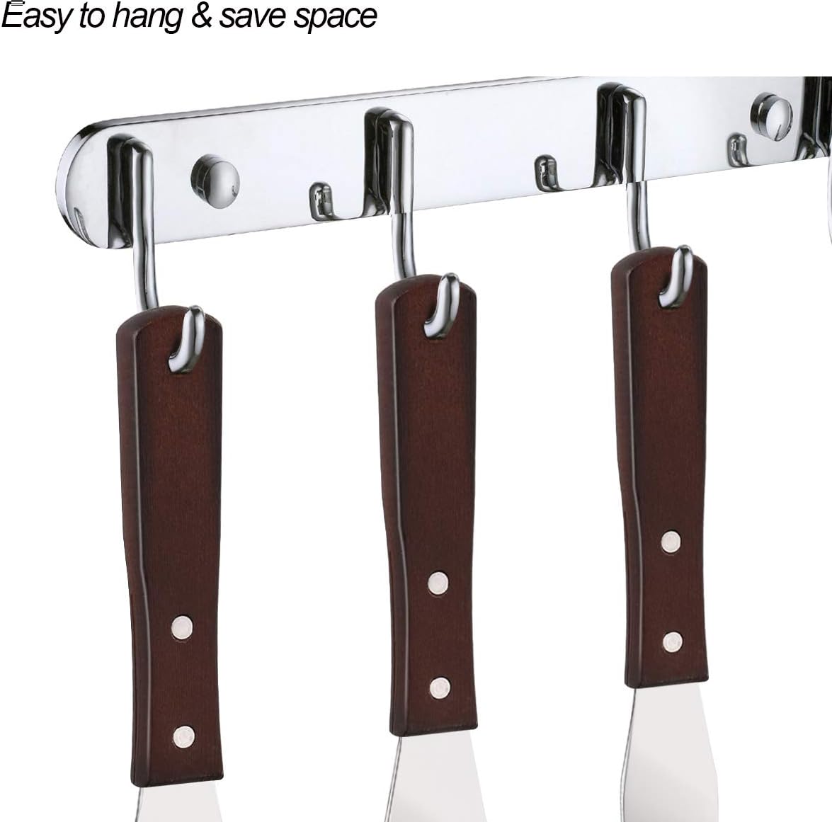 4PCS Cake Decorating Icing Spatula set with 4, 6, 8 & 10 Inch Stainless Steel Blade, Wood Handle Frosting Spatulas and Cake Stripping Tool (Straight Spatulas 4, 6, 8 & 10 Inch)