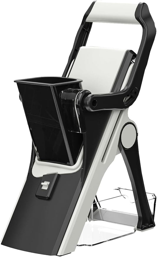 Mandoline Food Slicer - Multi Vegetable Chopper & Food Veggie Cutter with Stainless Steel Blades - Onion, Carrot & Potato Slicer for Cooking & Kitchen Meal Prep