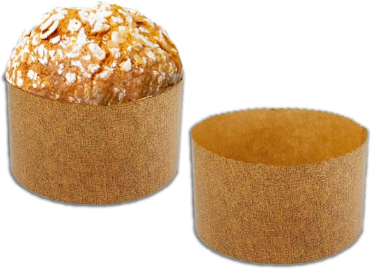 Pastry Chef's Boutique Thin Panettone Paper Pan Mold (Thin Paper - Small 500gr) - Pack of 12