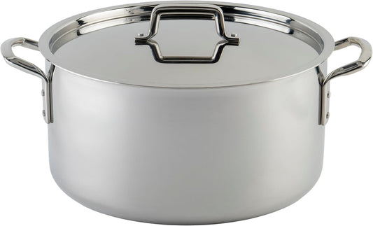 WINCO Tri-Ply Stock Pot, 20-quart, Silver