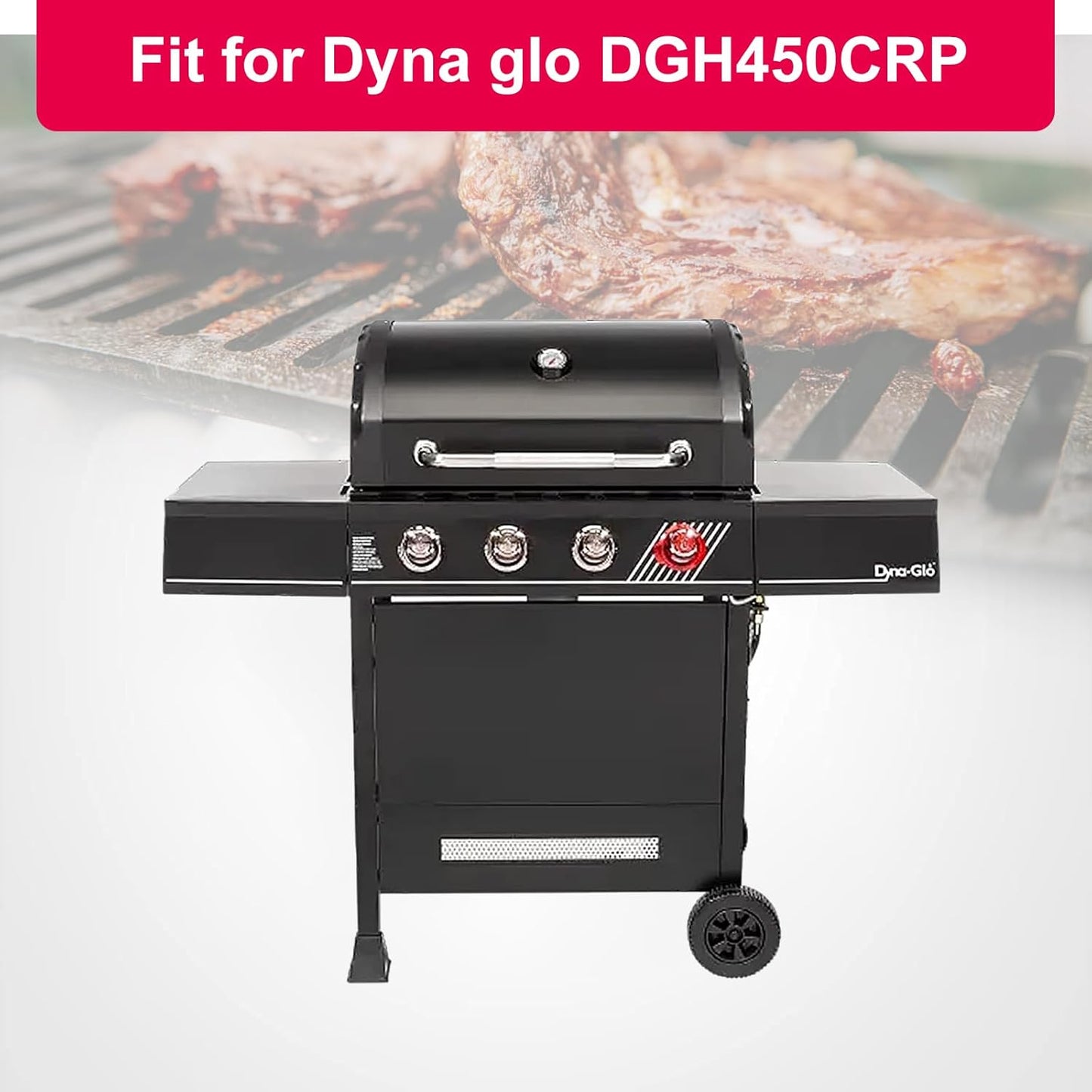 Uniflasy Grill Grates Heat Plates for Dyna-Glo 4 Burner DGH450CRP DGH451CRP Grill Parts for Dyna Glo 70-01-911 70-02-411 70-02-412 Porcelain Steel Heat Plates Replacement Part for Dyna-Glo