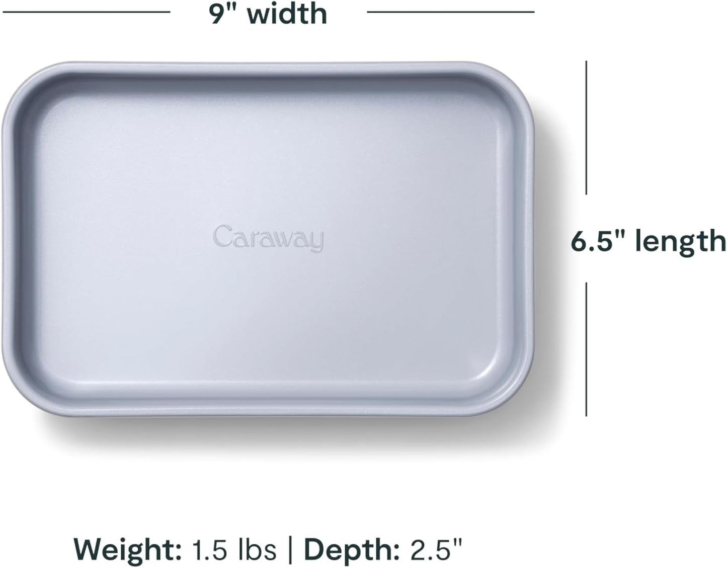 Caraway Nonstick 9” x 6.5” Small Rectangle Baking Pan Duo – Non-Toxic, PTFE & PFOA Free – Aluminized Steel Core – Deep Ceramic Baking Pan for Casseroles, Lasagna & More - Sage