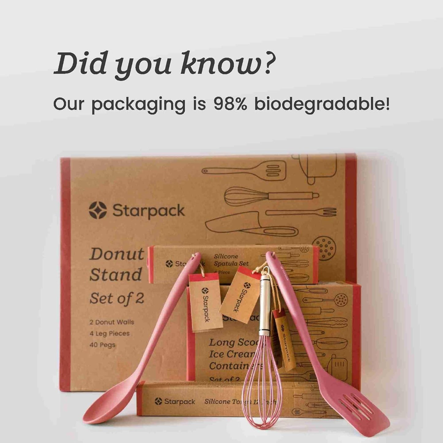 Starpack 'Freeze the Day' Leak-Free Lids for Ice Cream Storage Containers for Freezer (4 Pcs) - 1 Quart Ice Cream Containers for Homemade Ice Cream - Reusable Ice Cream Containers with Lids (Silicone)