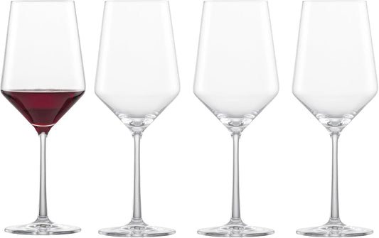 ZWIESEL GLAS Pure Cabernet Red Wine Glass (Set of 4), Graceful Wine Glasses for Red Wine, Dishwasher-Safe Tritan Crystal Glasses, Made in Germany (19 Ounce)