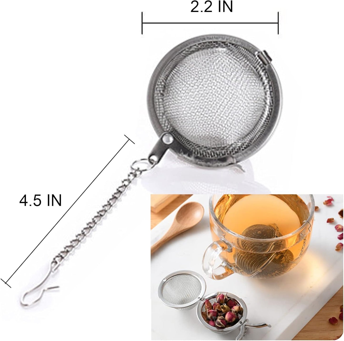 10PCS Tea Infuser, Upgraded Tea Strainer, Premium Tea Infusers for Loose Tea, Tea Steeper, Tea Ball for Tea Flavoring Herbal Spices Seasonings