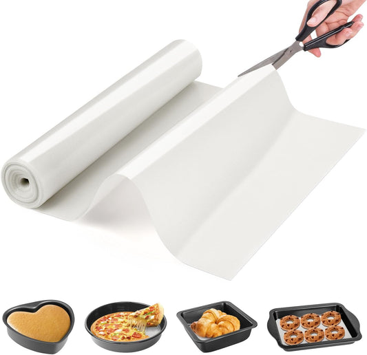 Silicone Baking Mat Roll-Customizable Silicone Mat for Baking- Heat Resistant Silicone Macaron Baking Mat for Cookie Bread Pizza, Reusable& Dishwasher Safe