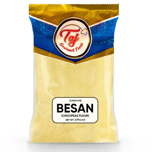TAJ Besan Flour 2-Pounds | Chick Pea | Gram Flour | Finely Grounded