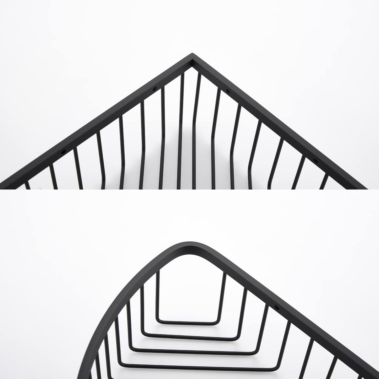 Bathroom Shower Caddy Corner Shelf Basket, Ultra Sturdy Rust-Proof Stainless Steel Shelf Organizer, Wall Mounted Storage Rack, Matte Black