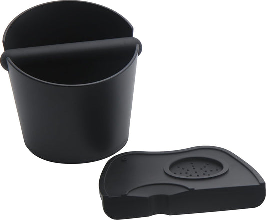 6.3 inch Large Espresso Knock Box Silicone coffee Tamper Mat Espresso Machine Accessories Set of 2 with Removable Knock Bar and Anti-Slip Base for Home Office Barista Tools for Bar Shop