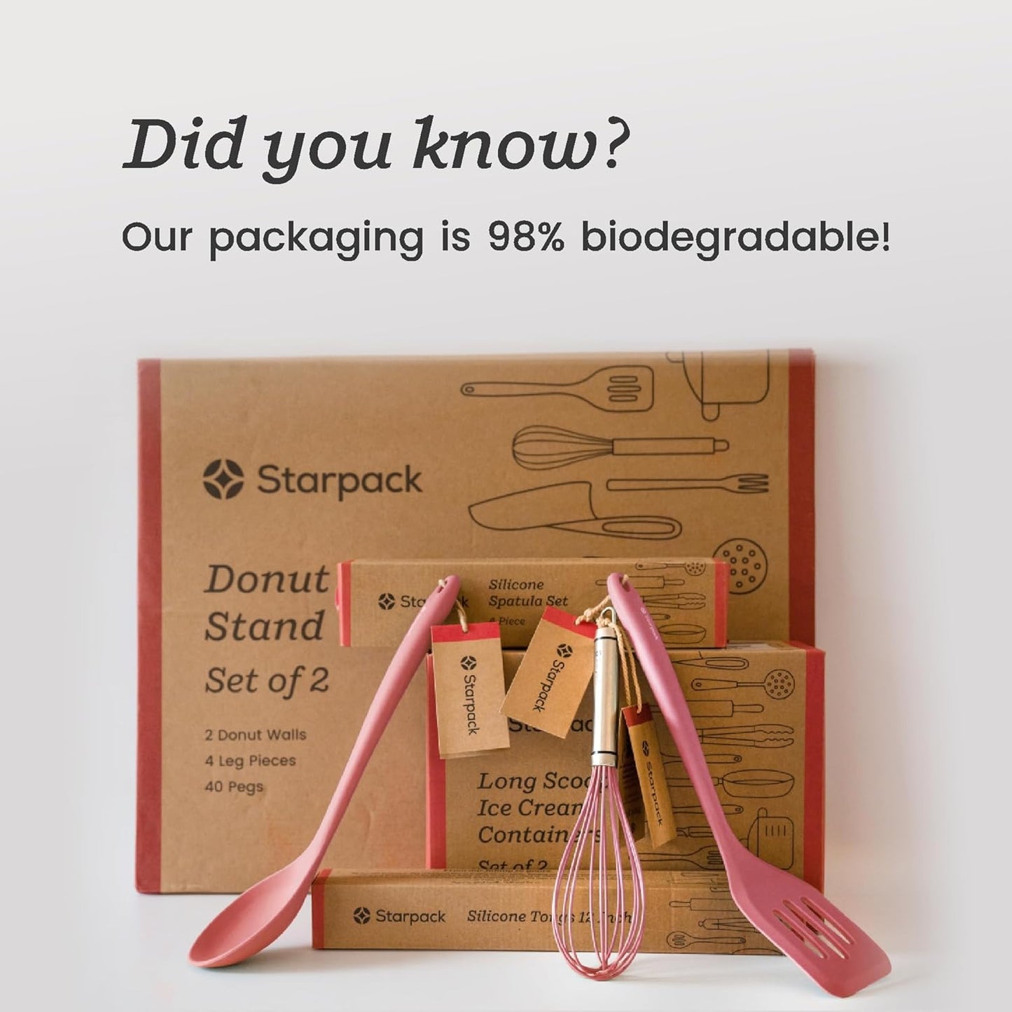 Starpack 'Inside Scoop' Ice-Cream Storage Container for Freezer (2 Pcs) - 1.5 Quart Ice Cream Containers for Homemade Ice Creams - Reusable Dessert Containers with Lids - Leak-Free Lids (Silicone)