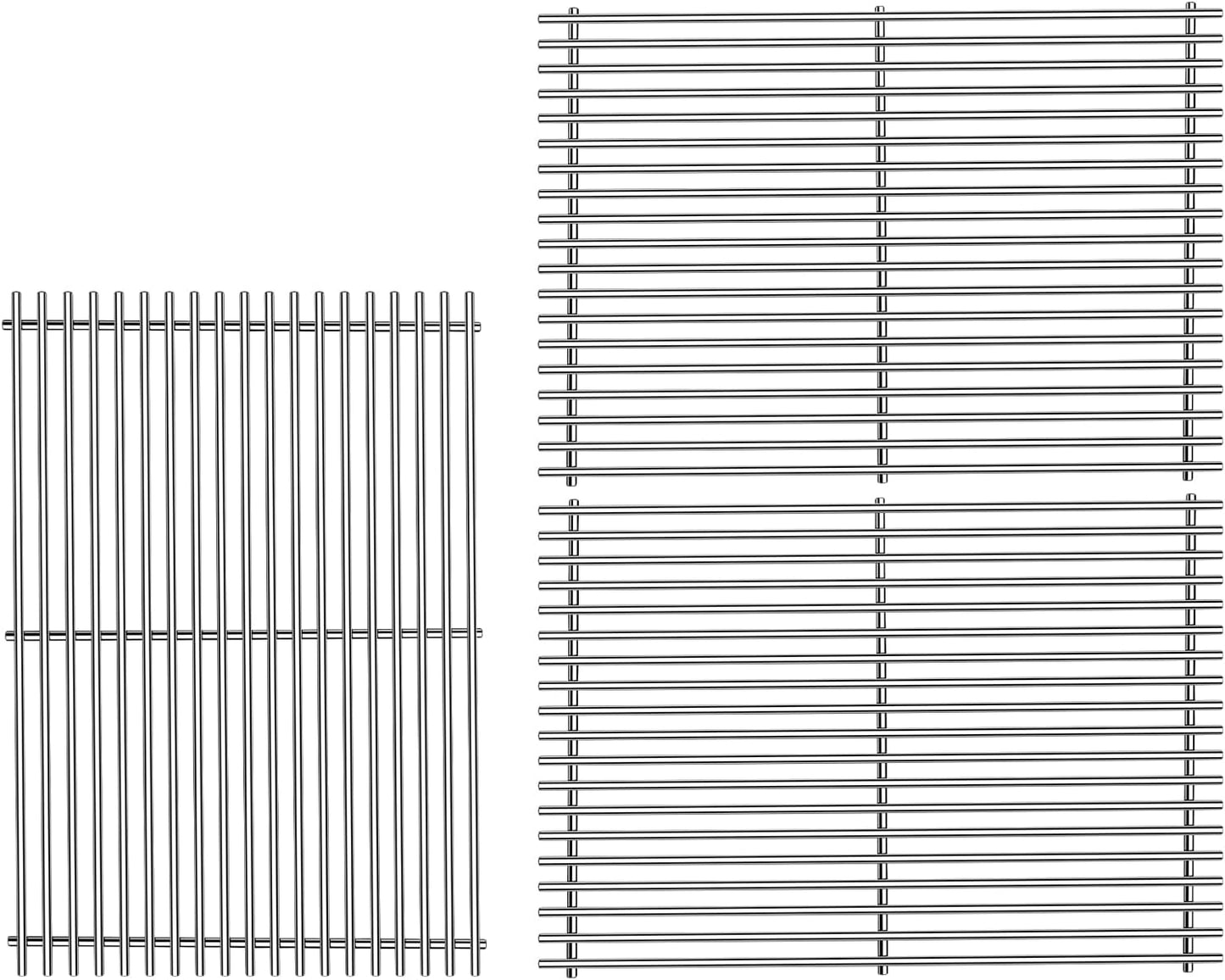 18 7/8" 304 Stainless Steel Grill Grates for Weber Genesis ii E-610 S-610 Genesis ii LX E-640 S-640 Genesis 2 Grill Parts for Weber Genesis ii 600 Series 66803 66096 Gas Grills 3 Pack