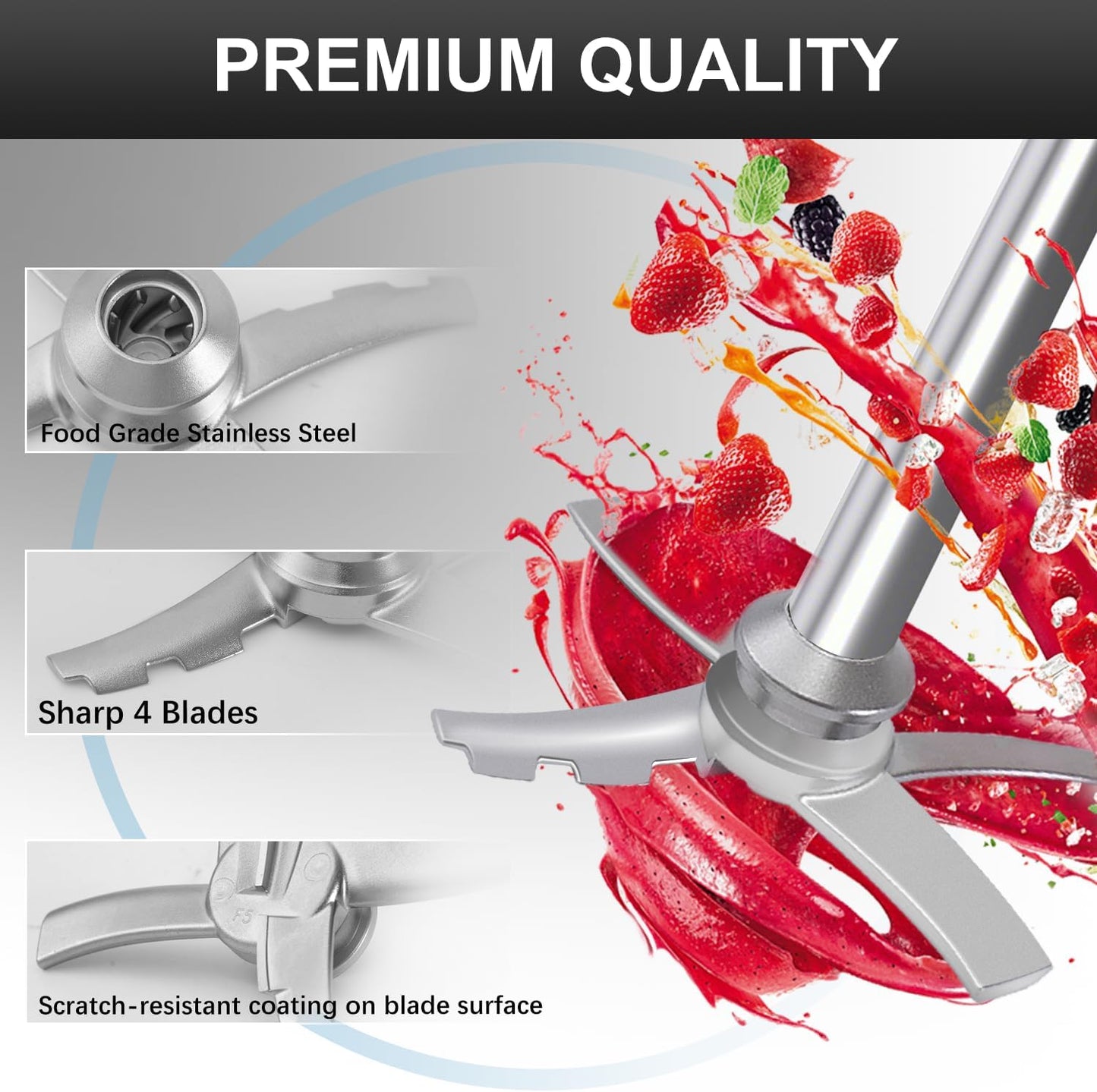 Replacement Paddle Blade for Ninja Creami NC300 NC299AMZ NC301 CN305A Series Ice Cream Makers, Sorbet Milkshakes Frozen Yogurt Creamy Icecream Creamer Machine Stainless Steel Accessories Mixing Parts