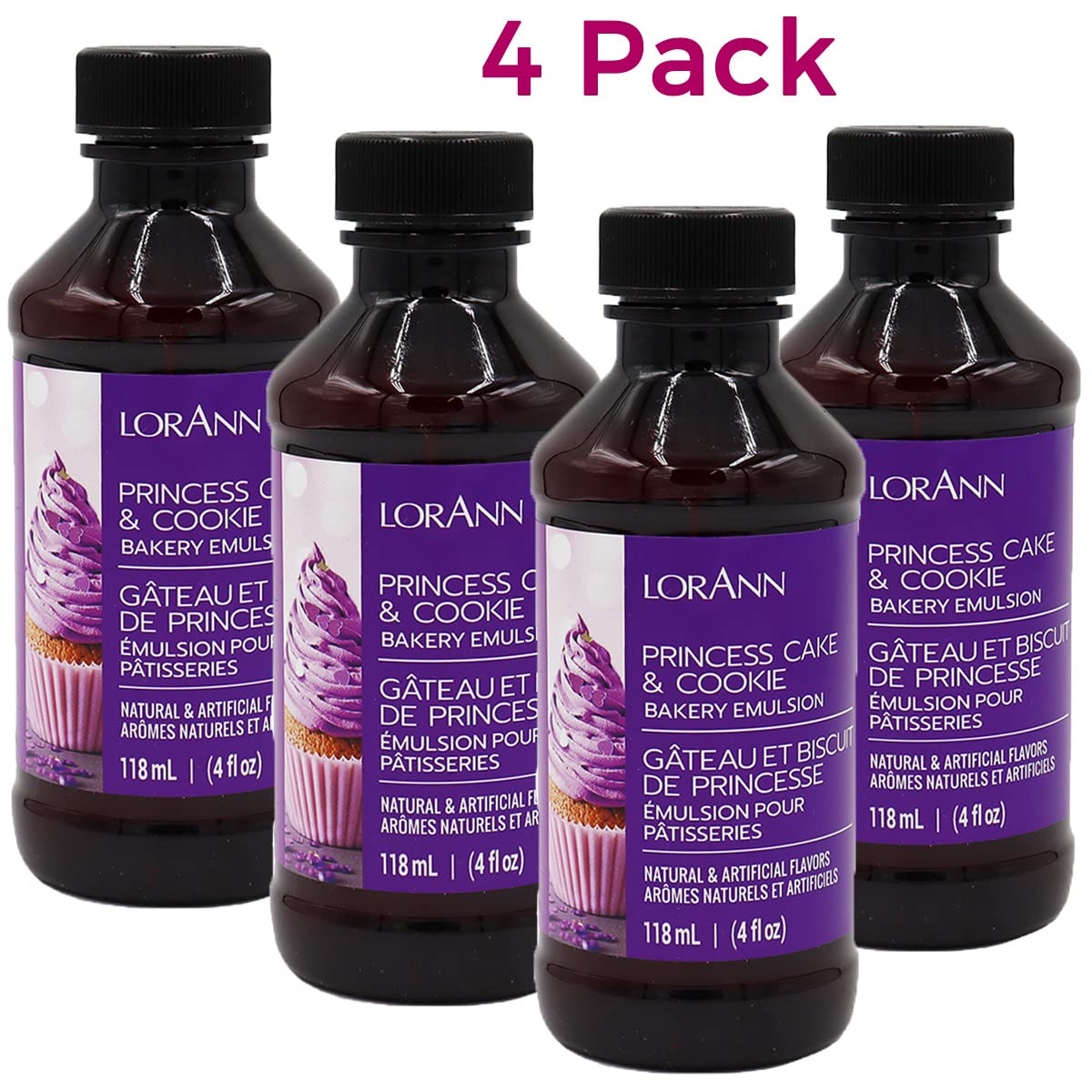 Lorann Oils Princess Cake and Cookie Bakery Emulsion: Regal Flavor Blend, Perfect for Enhancing Sweet, Cake-like Undertones in Baked Goods, Gluten-Free, Keto-Friendly, Unique Flavor Blend Essential