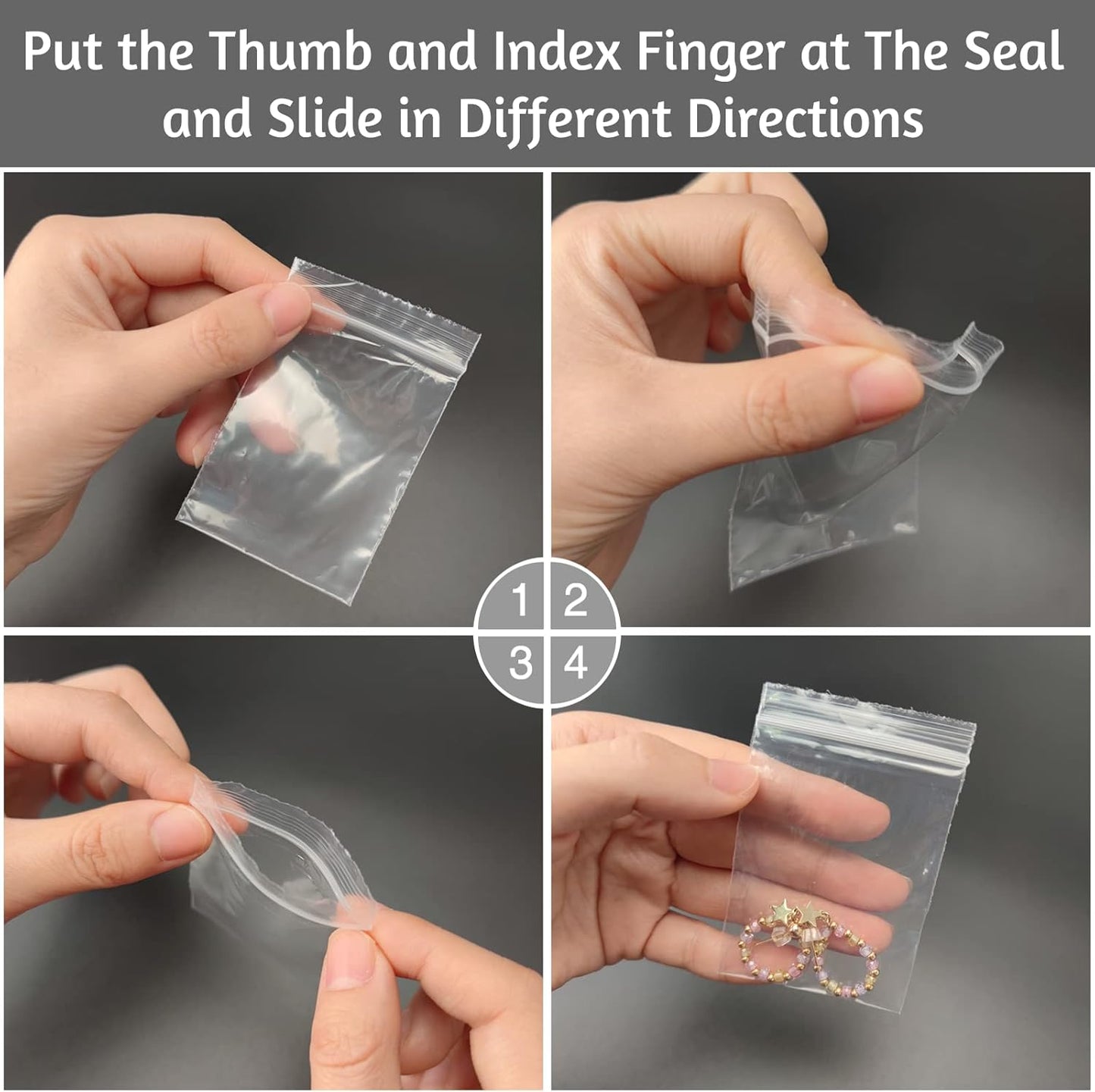 600 Pcs 2''x 3'' Clear Plastic Zip Bags, 2 Mil Thick Resealable Storage Baggies for Jewelry, Pills, Small Items, Travel, Packaging