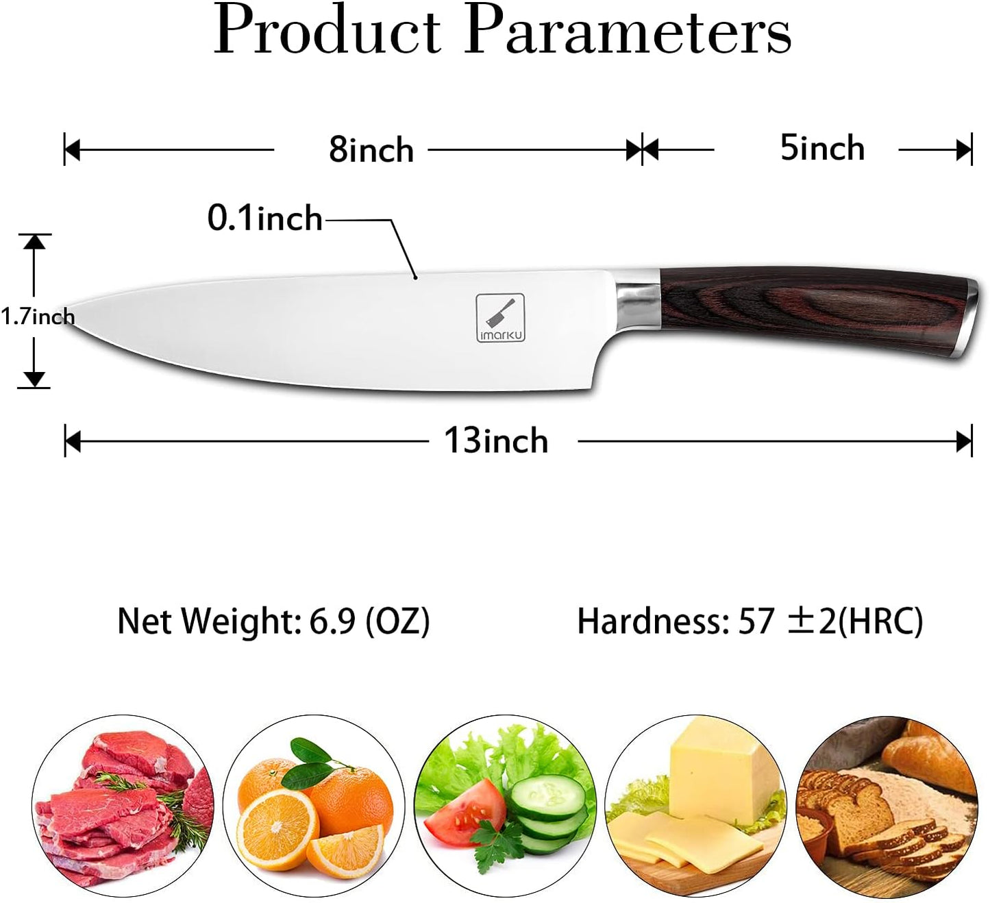 imarku Chef Knife - 8 Inch Home Essentials Sharp Kitchen knife HC Steel Japanese Knife Paring knife, Birthday Gifts for Women/Men, Gifts for Mom/Dad, Kitchen Gadgets with Premium Gift Box