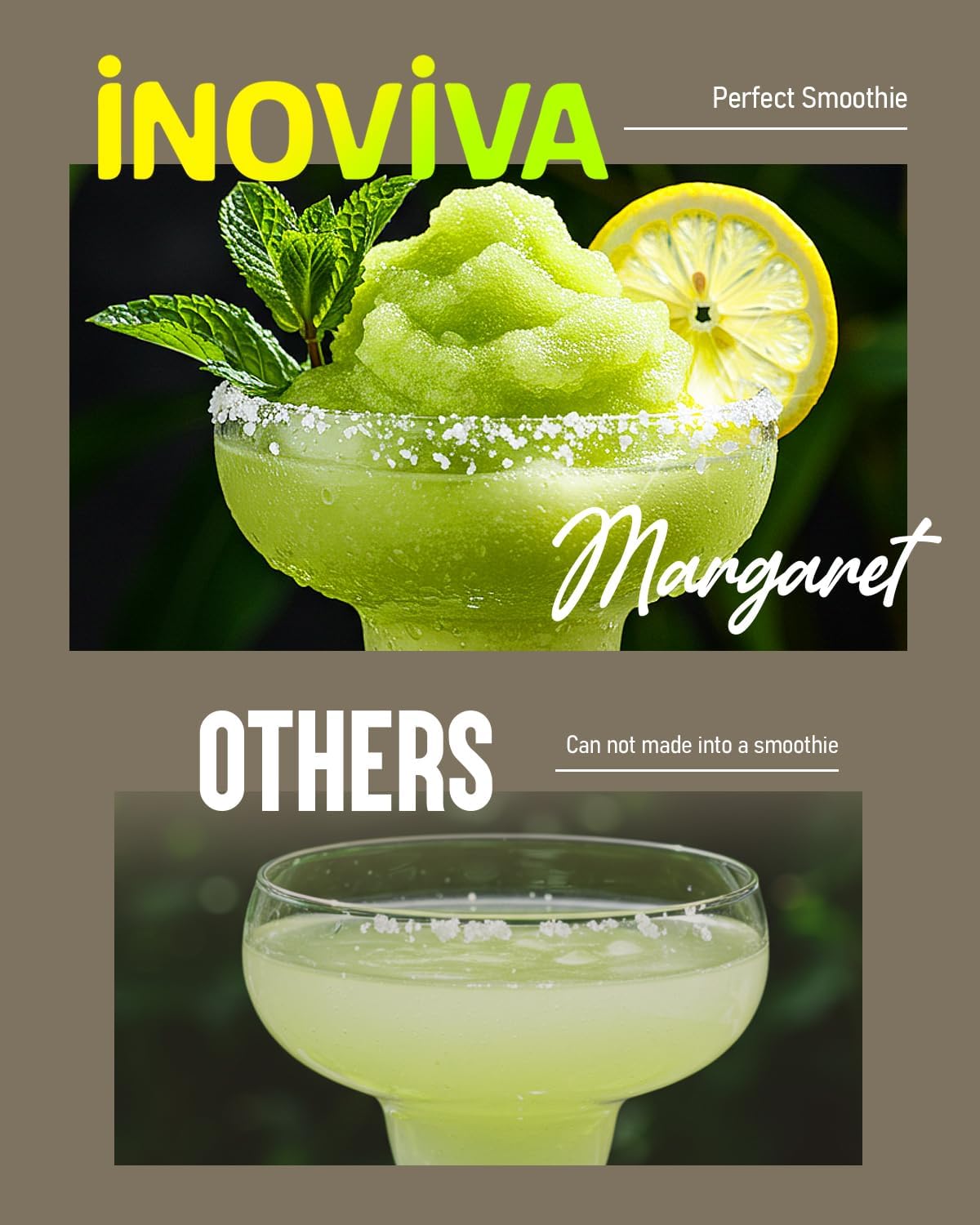 Slushie Machine, No Ice Needed, 88 oz INOVIVA Slushy Machine for Home with Self-Cleaning Function, Professional Frozen Drink Maker, 5 Preset Programs, Frozen Margaritas, Frappés, Milkshake, and More