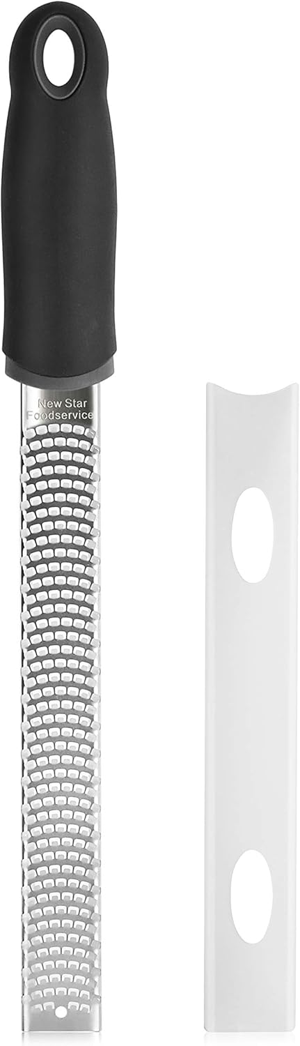 New Star Foodservice 7006834 Stainless Steel Classic Zester/Grater with Plastic Handle