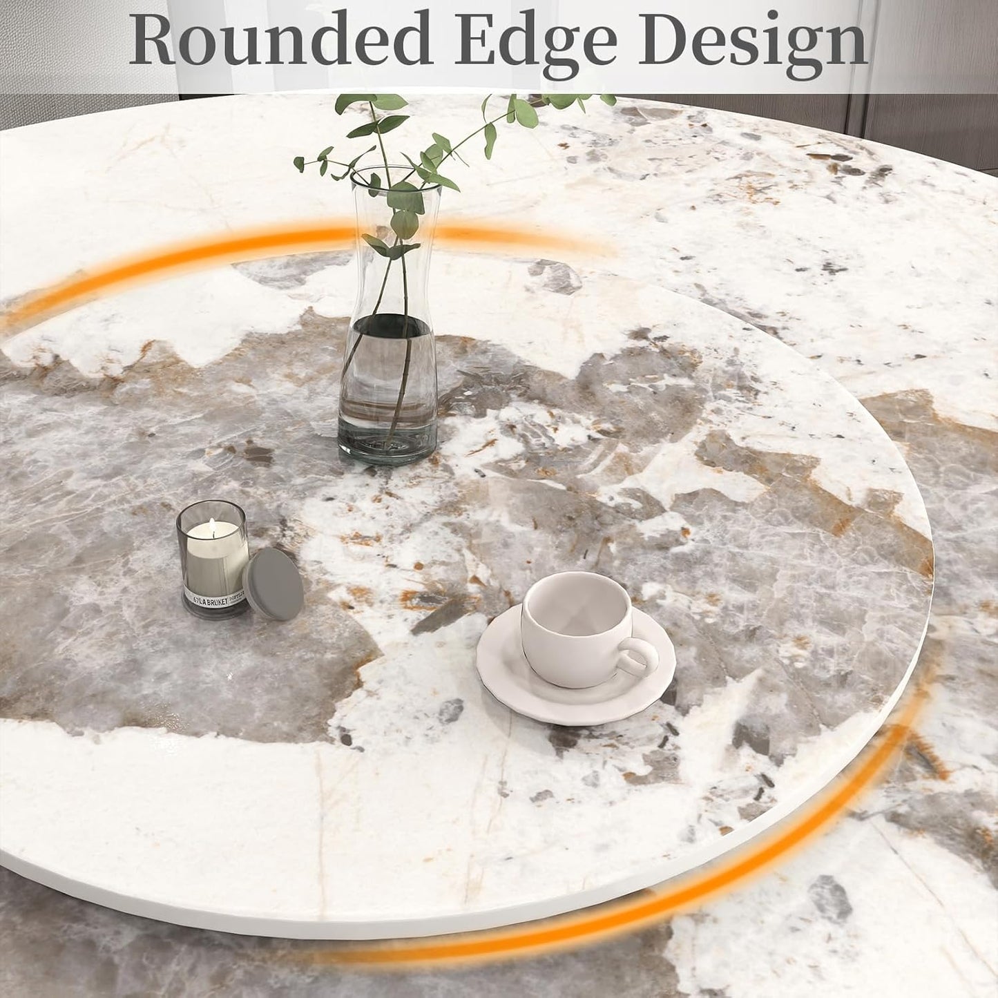 31.5" Lazy Susan for Table Top Sintered Stone Rotating Serving Tray for Dining Table, Kitchen Lazy Susan Organizer Spinning Rotating Food Server Party Centerpieces